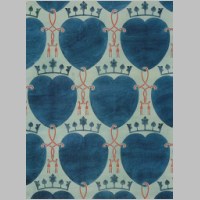 'Union of the Hearts' wallpaper design by C F A Voysey, produced in 1898..jpg